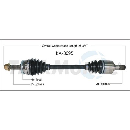 Surtrack Axle Cv Axle Shaft, Ka-8095 KA-8095